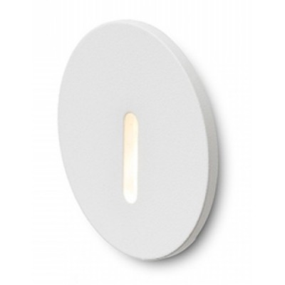 MIRANA ROUND VÝPRODEJ Vestavné zápustné svítidlo do stěny, základna kov, povrch lak bílá mat, LED 1x1W, teplá 3000K, 130lm, Ra80, 230V, IP20, tř.2. rozměry d=55mm h=87mm, svítí dolů