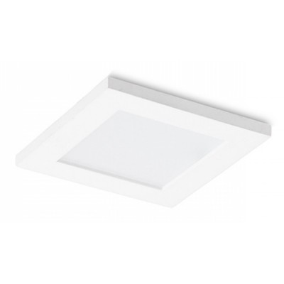 NOMINA SQUARE 1x35W GU5,3 Stropní vestavné svítidlo čtvercové, těleso plast bílá lesk, difuzor plast opál, pro žárovku 1x35W, GU5,3, 12V, do koupelny IP44/IP20, tř.2. rozměry 90x90x6mm