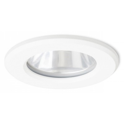UTRECHRE Stropní, podhledové bodové svítidlo, těleso kov, povrch lak bílá, krycí sklo čiré, LED 1x15W, teplá 3000K, 1100lm, Ra80, 230V, do koupelny IP65, tř.1. rozměry d=142mm h=97mm