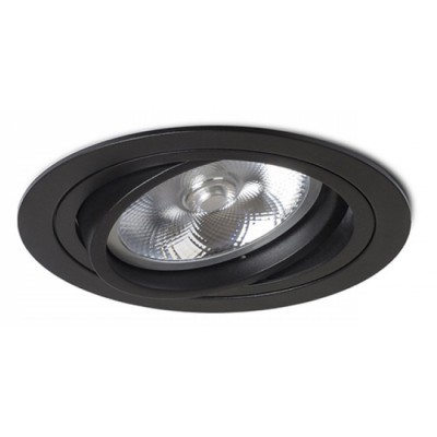 ORINEN 1x50W G53 Stropní, podhledové svítidlo, nastavitelný směr svícení, základna kov, povrch lak černá mat, pro žárovku 1x50W, G53, 12V, IP20, tř.3. rozměry d=168mm h=130mm