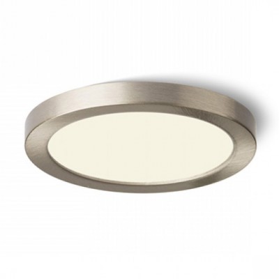 GREHAM IN Stropní vestavné svítidlo, základna kov, rámeček nikl mat, difuzor plast opál, LED 1x6W, teplá 3000K, 540lm, Ra80, 230V, IP20, tř.2. rozměry d=90mm h=9mm