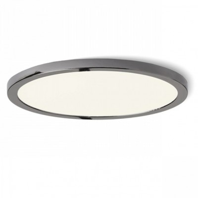 GREHAM IN Stropní, podhledové svítidlo, základna kov, rámeček chrom černá, difuzor plast opál, LED 1x18W, teplá 3000K, 1620lm, Ra80, 230V, IP20, tř.2. rozměry d=175mm h=9mm