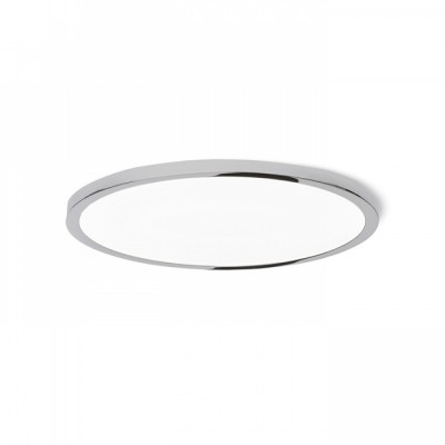 GREHAM IN Stropní, podhledové svítidlo, základna kov, rámeček chrom černá, difuzor plast opál, LED 1x22W, teplá 3000K, 2160lm, Ra80, 230V, IP20, tř.2. rozměry d=225mm h=9mm