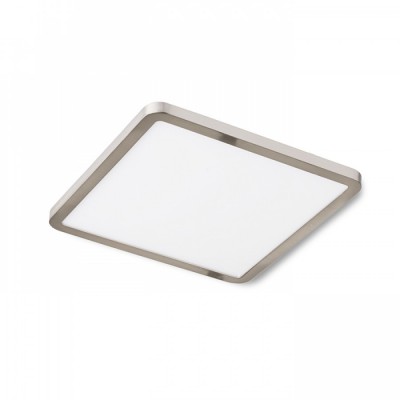 GREHAM IN SQUARE Stropní, podhledové svítidlo čtvercové, základna kov, rámeček nikl mat, difuzor plast opál, LED 1x18W, teplá 3000K, 1620lm, Ra80, 230V, IP20, tř.2. rozměry 175x175x9mm
