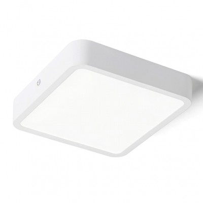 GREHAM SQUARE LED 1X18W Stropní přisazené svítidlo čtvercové, základna kov, povrch dle typu, difuzor plast opál, LED 1x18W, teplá 3000K, 1620lm, Ra80, 230V, IP20, tř.2. rozměry 178x178x35mm