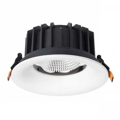 ROLENA Vestavné, stropní, bodové svítidlo, těleso hliník, povrch bílá, LED 30W, 2400lm, teplá 3000K, 230V, IP20, tř.1, rozměry d=170mm, h=81mm