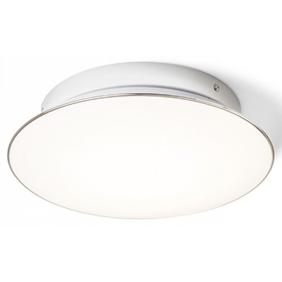 AVALA E27 Stropní svítidlo, těleso kov, povrch chrom lesk, difuzor plast opál, LED 1x24W, teplá 3000K, Ra80, 230V, IP20, tř.1. rozměry d=336mm h=98mm