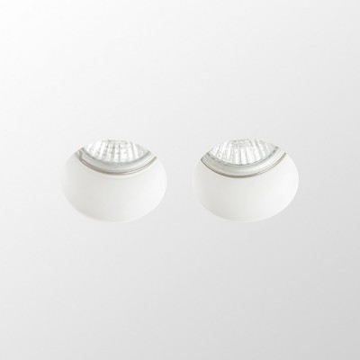 NAMA 2x35W GU10 Stropní, podhledové bodové svítidlo komínkové, těleso sádra bílá, pro žárovku 2x35W, GU10, 230V, IP20, tř.2. rozměry 150x78x46mm