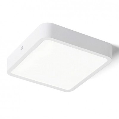 GREHAM SQUARE LED 1X18W stmívatelné Stropní přisazené svítidlo čtvercové, základna kov, povrch dle typu, difuzor plast opál, LED 1x18W, teplá 3000K, 1620lm, Ra80, 230V, stmív TRIAC, IP20, tř.2. rozměry 178x178x35mm