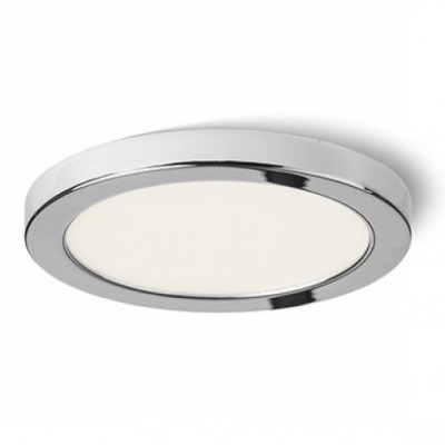 GER LED 6W STMÍVATELNÉ Vestavné, stropní svítidlo, základna kov, rámeček chrom lesk, difuzor plast opál, LED 6W, 540lm, teplá 3000K, Ra80, stmívatelné TRIAC, 230V, IP20, tř.2, rozměry d=90mm, h=23mm