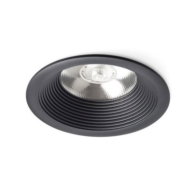 TANTIKA LED 10W Vestavné stropní bodové svítidlo, materiál kov, povrch černá, LED 10W, 900lm, teplá 3000K, 230V, IP20, tř.1, rozměry d=85mm, h=82mm