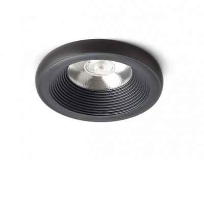 DIEZ Stropní, podhledové komínkové svítidlo, těleso kov, povrch černá, LED 10W, teplá 3000K, 900lm, Ra80, 230V, IP20, rozměry d=930mm, h=800mm.
