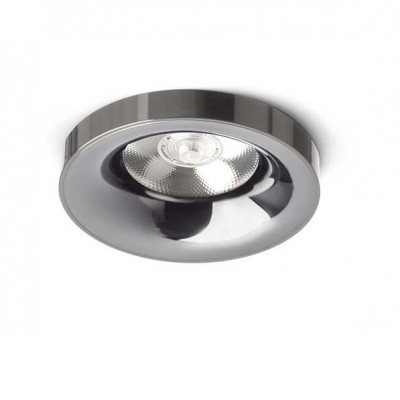 DIEZ Stropní, podhledové komínkové svítidlo, těleso kov, povrch černý chrom, LED 10W, teplá 3000K, 900lm, Ra80, 230V, IP20, rozměry d=930mm, h=800mm.