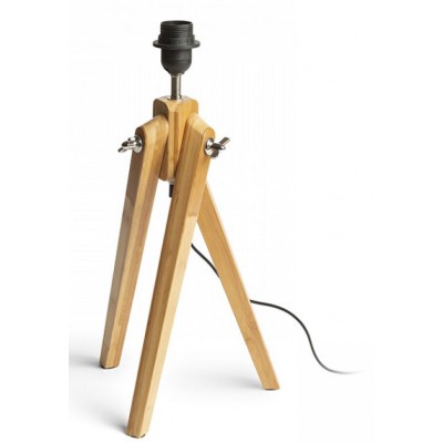 ARNSTADT TL Stolní lampa s objímkou, stolní podstavec, těleso dřevo bambus, pro žárovku 1x28W, E27, 230V, IP20. rozměry 250x490mm.