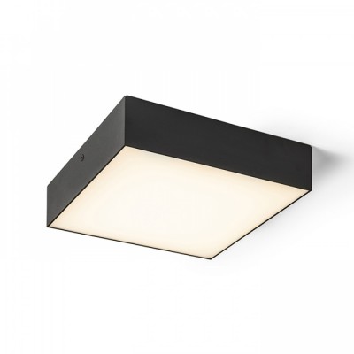 CORIANIA STROPNÍ SQ LED Stropní, přisazené svítidlo, základna kov, povrch černá, difuzor plast opál, LED 20W/1800lm, teplá 3000K, 230V, IP20, tř.1, rozměry 220x220x58mm