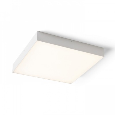 CORIANIA STROPNÍ SQ LED Stropní, přisazené svítidlo, základna kov, povrch bílá, difuzor plast opál, LED 50W/4500lm, teplá 3000K, 230V, IP20, tř.1, rozměry 400x400x58mm