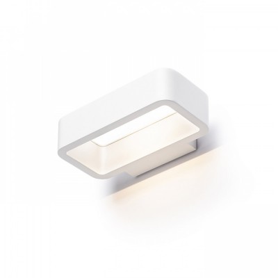 BUHL Venkovní nástěnné svítidlo, těleso hliník, povrch bílá, LED 6W, teplá 3000K, 230V, IP54, rozměry 220x55x133mm.