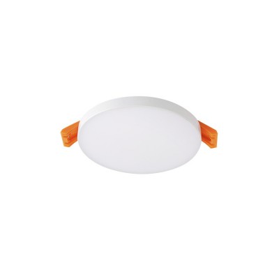 DILLINGEN R Stropní, podhledové svítidlo, kruhové, rámeček bílá, LED 6W, 570lm, teplá 3000K, Ra80, 230V, IP20, rozměry d=90mm, h=10mm, trafo na kabelu
