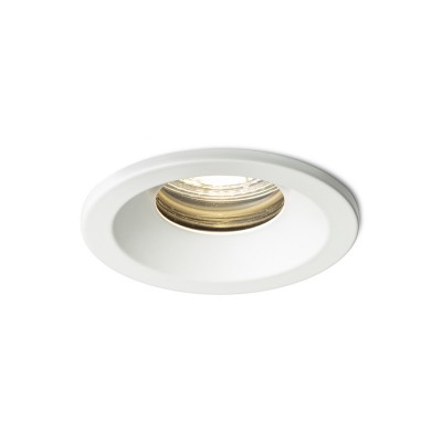 DINGEL Stropní, podhledové komínkové svítidlo, těleso kov, povrch bílá, pro žárovku 1x15W, GU10, ES50, 230V, do koupelny IP65/IP20, rozměry d=83mm, h=140mm.