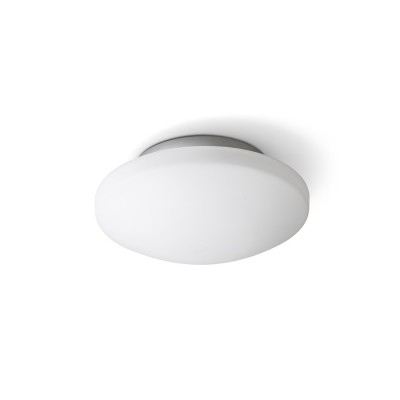 EISLINGEN Stropní přisazené svítidlo, kruhové, základna kov, povrch chrom, difuzor sklo opál, LED 12W/900lm, 24W/1700lm, teplá 3000K, Ra80, 230V, do koupelny IP44, rozměry dle typu.