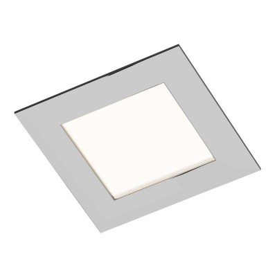 DORMA Q černý chrom, 3W Stropní vestavné svítidlo, těleso hliník, povrch černý chrom, difuzor plast opál mat, LED 3W, teplá 3000K, 300m, 230V, trafo na kabelu, IP20, tř.1, 85x85mm, h=40mm