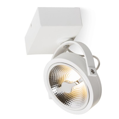 CALLU Stropní, bodové, svítidlo, nastavitelný směr svícení, těleso hliník, povrch bílá, LED 1x12W, teplá 3000K, vyzař. úhel 24°, 600lm, 230V, IP20, rozměry 82x40x130mm