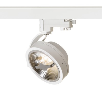 CALLU LED 1X12W TRACK Bodové, svítidlo, nastavitelný směr svícení, těleso hliník, povrch bílá, nebo černá, LED 12W, teplá 3000K, vyzař. úhel 24°, 600lm, 230V, IP20, rozměry d=120mm, h=170mm, pro instalaci do 3F lišty NORDIC ALUMINIUM, EUTRAC