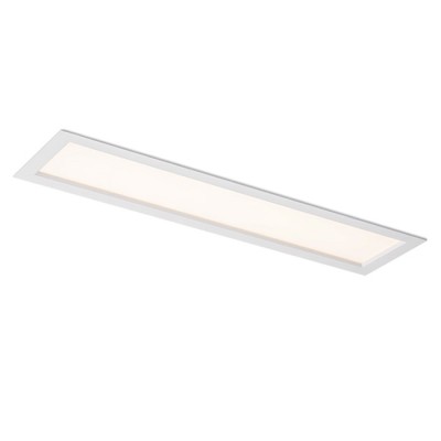 CASADE Stropní, vestavné svítidlo, základna hliník, povrch bílá, difuzor plast opál, LED 22W, teplá 3000K, 1370lm, 230V, trafo na kabelu, IP20, rozměry 600x150mm, h=40mm, spodní montáž SDK