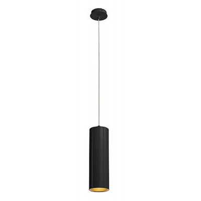 CROTONES, černá Stropní závěsné svítidlo, těleso hliník, povrch černá, LED 11W, teplá 3000K, 230V, IP20, tř.1, rozměry svítidla: d=84mm, h=270mm, vč. závěs lanka h=1500mm, lze zkrátit, vyměnitelný reflektor.
