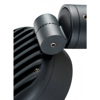 MELILLA senzor pohybu Přisazené venkovní bodové svítidlo, PIR senzor pohybu, hliník, černá antracit, difuzor plast, LED 14,5W, 1000lm, přepín teplota CCT teplá 3000K/neutrální 4000K, 230V, IP54, rozměry d=138mm