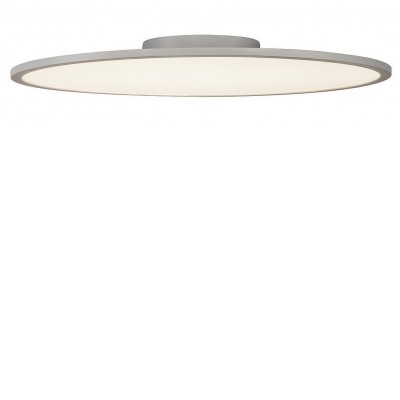 GIJÓN Triac C Stropní přisazené svítidlo, těleso hliník, povrch šedá, difuzor plast, LED 42W, 3350lm, neutrální 4000K, stmívatelné Triac C, 230V, IP20, tř.1, d=600mm, h=55mm.