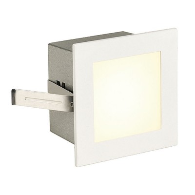 FRAME BASIC LED VÝPRODEJ Vestavné svítidlo, těleso hliník, rámeček barva bílá, difuzor sklo mat LED 1W, teplá 3000K, 90lm, Ra80, 350mA/3V, IP20, 90x90x55mm