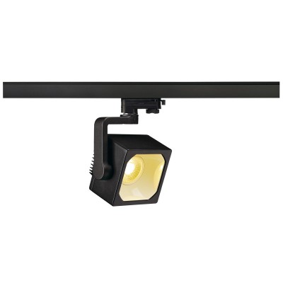 SAPRA 3000K 60° Bodové svítidlo, nastavitelný směr svícení 350°/170°, těleso hliník, povrch černá, LED 28,5W, teplá 3000K, vyzařovací úhel 60°, 230V, 210x150mm, vč. adapt do 3F lišty NORDIC, EUTRAC