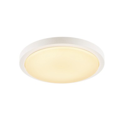 SONU LED 3000K 1430LM 100-277V IP44 Stropní stropní nebo nástěnné venkovní svítidlo, těleso hliník, povrch bílá, antracitová, difuzor plast, LED teplá 3000K, 1430lm, 100-277V, IP44, rozměry d=300mm h=65mm