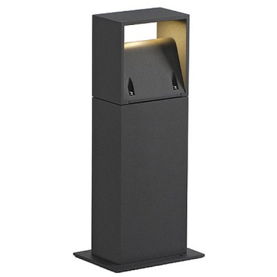 Sloupkové svítidlo Sloupkové svítidlo, těleso hliník, povrch černá antracit, LED 6W, teplá 3000K, 330lm/cca jako 20W žár, Ra80, 230V/480mA, IP44, tř.1, h=395mm, 130x80mm, sv. dolů