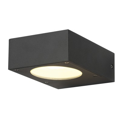 JOEY 1x11W GX53 230V IP44 Nástěnné venkovní svítidlo, těleso hliník černá antracit, krycí sklo čiré, pro LED 1x11W, GX53, 230V, IP44, rozměry 120x150x55mm, svítí dolů