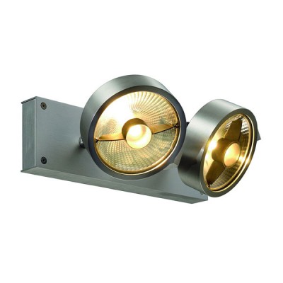 TAKE 2x75W GU10 ES111 Stropní svítidlo bodové, nastavitelný směr svícení, těleso hliník, povrch bílá mat, česaný hliník, pro žárovku 2x75W, GU10 ES111, 230V, tř.1, rozměry 300x90x180mm