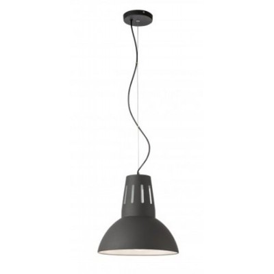 CASTELOE S2 Závěsné svítidlo, základna kov, povrch černá, pro žárovku 1x42W, E27, 230V, IP20, tř.1, rozměry d=345mm, h=320mm, vč. závěs lanka h=1765mm, lze zkrátit.