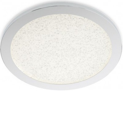 BRANCO R Stropní přisazené svítidlo, těleso plast, povrch chrom, difuzor plast čirý krystal, LED 18W/1890lm, 24W/2496lm, neutrální 4000K, Ra85, 230V, zvýš. krytí IP44, tř.2, rozměry dle typu.