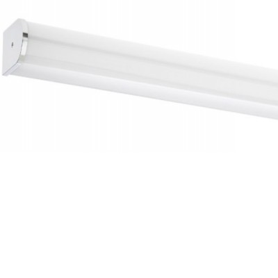 DURRES Nástěnné svítido do koupelny, těleso hliník a plast, povrch chrom, difuzor plast opál, LED 10W, 1398lm, neutrální 4000K, 230V, IP44, tř.2, rozměry 605x54x65mm.