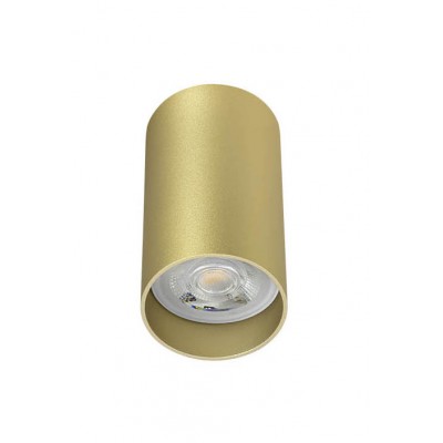 TEPELENES Stropní bodové svítidlo, těleso hliník, povrch zlatá mat, pro žárovku 1x35W, GU10, ES50, 230V, IP20, tř.1, rozměry d=55,6mm, h=220mm.