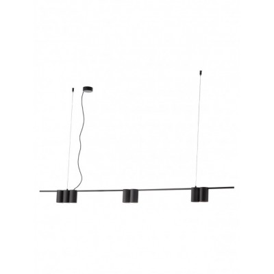 ERLAS HL 7x10W, GU10 Závěsné bodové svítidlo, nastavitelný směr svícení, těleso kov, povrch černá, pro žárovku 7x10W, GU10, 230V, IP20, tř.1, rozměry 1500x89x55mm, vč závěs lanka l=2500mm, lze zkr.