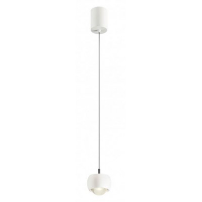 VAREL HL 12W Závěsné svítidlo, těleso hliník, povrch bílá, dif plast opál, LED 12W, 930lm, teplá 3000K, 230V, IP20, rozměry d=96mm, vč.záv.kabelu l=1900mm, lze zkrátit, svítí nahoru/dolů.