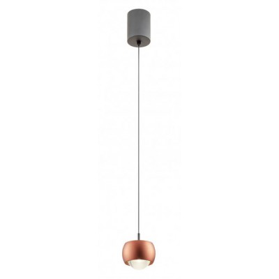 VAREL HL 12W Závěsné svítidlo, těleso hliník, povrch kávová mat, dif plast opál, LED 12W, 930lm, teplá 3000K, 230V, IP20, rozměry d=96mm, vč.záv.kabelu l=1900mm, lze zkrátit, svítí nahoru/dolů.