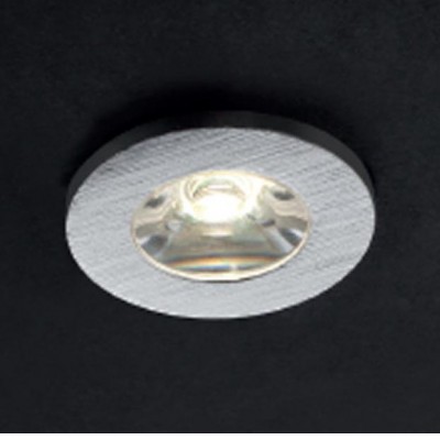 LERO ROUND LED 1x1W Vestavné stropní bodové svítidlo, těleso hliník, povrch broušený, difuzor polykarbonát, LED 1x1W, 67lm, neutrální 4000K, 230V, IP20, tř.1, rozměry 31x21x26mm