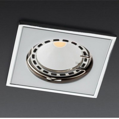 BALI 1x50W GU5,3 Vestavné stropní bodové svítidlo, těleso hliník, povrch perleť chrom-chrom, pro žárovku 1x50W, GU5,3, 230V, IP20, tř.3, rozměry 75x75x25mm