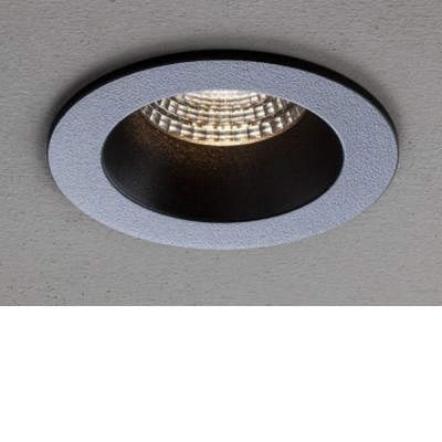 PUKE LED 9W Vestavné stropní bodové svítidlo, těleso hliník, povrch černá mat, LED 9W, 1018lm, neutrální 4000K, 230V, IP20, tř.2, rozměry d=90mm, h=65mm.