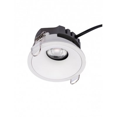 AZRA BI 7W Stropní podhledové bodové svítidlo, těleso hliník, povrch bílá, LED 7W, teplá 3000K, 600lm, vyzař. úhel 36°, Ra95, 230V, IP20, tř.1, rozměry d=82mm, h=46mm.