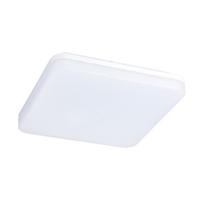 SALVINIA SQ Venkovní stropní přisazené svítidlo, těleso plast, povrch bílá, difuzor plast opál, LED 24W, 1920lm, neutrální 4000K, 230V, Ra80, IP54, rozměry 280x280x50mm.