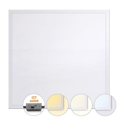 TAHLED LED panel SQ 36W, CCT, Backlit Stropní, nebo podhledové svítidlo, těleso hliník, povrch bílá, difuzor plast opál, Backlit LED panel 36W, 3960lm, přepínačem CCT teplota teplá 3000K/neutrální/denní 5000K, Ra80, 230V, IP20, 595x595mm
